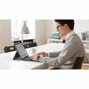 Logitech Combo Touch Keyboard/Cover Case for 33 cm (13") Apple iPad Air 13 (2024) Tablet - Oxford Gray - Scuff Resistant, 