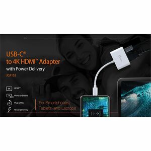 j5create JCA152 A/V-Adapter - 1 - 3840 x 2160 Supported - Weiß