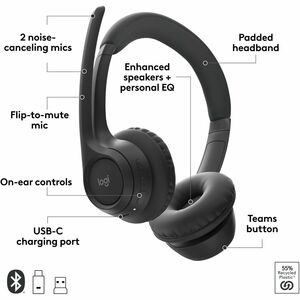 LOGI-VC HEADSET ZONE 305 BLACK BUNDLE TEAMS