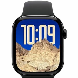 Apple Watch Series 10 Smart Watch - 42 mm Case Height - 36 mm Case Width - Jet Black Case Color - Black Band Color - Alumi