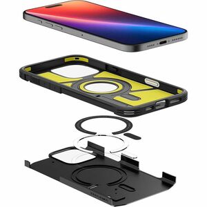 Spigen Tough Armor T AI Case for Apple iPhone 16 Pro Smartphone - Black - Impact Resistant, Drop Resistant, Shock Absorbin