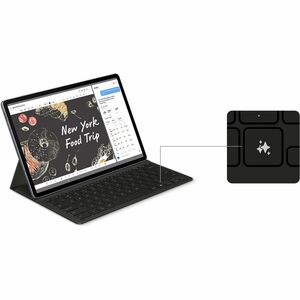 Samsung Keyboard/Cover Case (Book Fold) Samsung Galaxy Tab S9 FE+, Galaxy Tab S10+, Galaxy Tab S9+ Tablet - Black - 188.4 