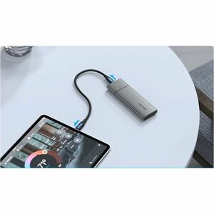 Vention KPGH0 Drive Enclosure PCI Express NVMe, M.2 - USB 3.1 (Gen 2) Type C Host Interface - UASP Support Portable - Grey