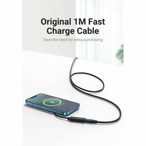 Vention FGABAG Induction Charger - Black - Box - For iPhone, Qi-enabled Device - Input connectors: USB - Heat-free Chargin