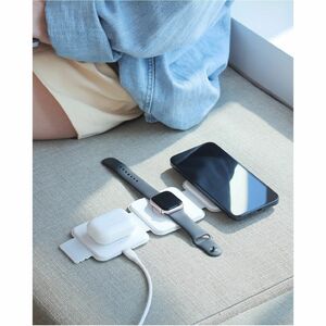 j5create JUPW3215W-N Induction Charger - White - 1 - For iPhone, Qi-enabled Device - Qi2 Certified, Magnetic, Fast Chargin