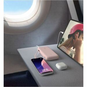 Belkin BoostCharge Power Bank - Pink - For Smartphone, iPhone, iPad mini, iPad Pro - 2 x Type-C 30W, 1 x Type-A 30W - 2000