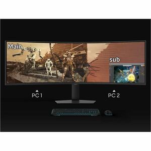 Samsung Odyssey G9 S49FG910EN 49" Class Dual Quad HD (DQHD) Curved Screen Gaming LCD Monitor - 32:9 - Black - 49" Viewable