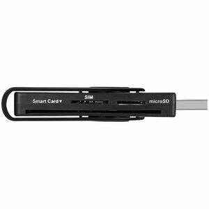 Adesso SCR-200 Contact Smart Card Reader - Black - TAA Compliant - USB 2.0
