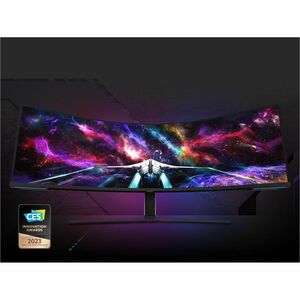 Samsung Odyssey Neo G9 S57CG950NW 57" (144.8 cm) Class Curved Screen Gaming Mini LED Monitor - 32:9 - Black, White - 57" (