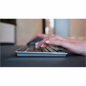 CHERRY MXU-270 Keyboard - Compact - Wired/Wireless Connectivity - USB 2.0 Type A Interface - RGB LED - English (US) - Blac