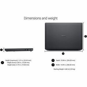 Dell Pro Max MC16250 40,6 cm (16 Zoll) Copilot+ PC Mobile Workstation - Full HD Plus - 60 Hz - Intel Core Ultra 7 265H - v