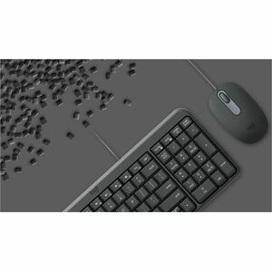 Logitech MK106 键盘鼠标 - QWERTY - 英文（美国） - A 型 USB 电缆 键盘 - 99 按键 - 键盘/键盘颜色: 黑色 - A 型 USB 电缆 鼠标 - 光学机械 - 3 按钮 - 滚轮 - 指点设备颜色: 黑