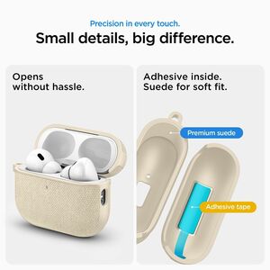 Spigen Urban Fit Carrying Case Apple AirPods Pro - Dune Beige - Scratch Resistant, Scratch Resistant Interior - Polycarbon