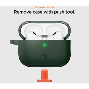 Spigen Vault Carrying Case Apple AirPods Pro 3 - Midnight Green - Drop Resistant, Anti-slip - Polycarbonate, Thermoplastic