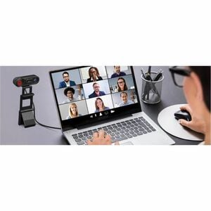 j5create JVU250 Webcam - 2 Megapixel - 30 fps - Black - USB Type A/USB Type C - 1 Each - Full HD - 1920 x 1080 Video - CMO