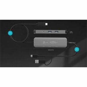 j5create Wormhole Switch JCH462 USB Hub - USB Type A, USB Type C - 640 MB/s - Notebook, Keyboard, Mouse, Desktop, Tablet, 