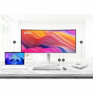 White 34 Curved 1500R VA UWQHD 120Hz 1ms USB-C 98W DP 2xHDMI USB Hub 2A1B KVM Height Adjustable Speakers 3Y