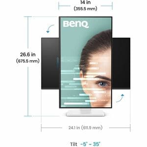 Monitor LED BenQ GW2790TC 685,8 mm (27"") Class Full HD - 16:9 - Nero - 68,6 cm (27"") Viewable - Tecnologia In-plane Swit