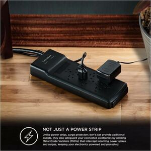CyberPower CSB1206 Essential 12 - Outlet Surge Protector with 3600 J Surge Suppression - Clamping Voltage 800V, 6 ft Cord,