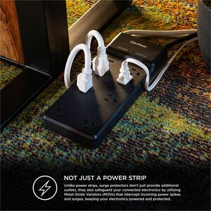 CyberPower CSB806R1 Essential 8 - Outlet Surge Protector with 4800 J Surge Suppression - Clamping Voltage 800V, 6 ft Cord,