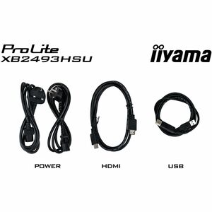 iiyama ProLite XB2493HSU-B1 24 Zoll Klasse Full HD LED-Monitor - 16:9 Format - Mattschwarz - 60,5 cm (23,8 Zoll) Viewable 