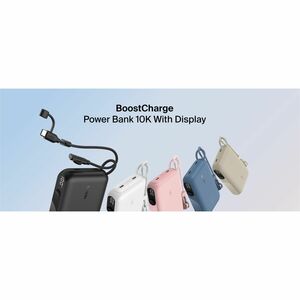 10K PD20W POWER BANK WITH DISPLAY PINK