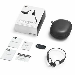 Shokz OpenComm2 Wireless Behind-the-head, Behind-the-ear Stereo Earset - Binaural - Open - 3000 cm - Bluetooth - 20 Hz to 