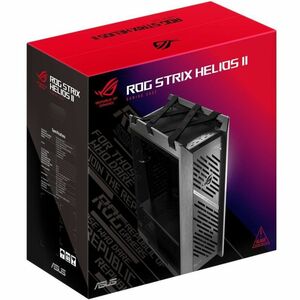 ROG Strix Helios II EATX mid-tower gaming case with dual tempered glass side panels, GPU support for up to 450mm in length