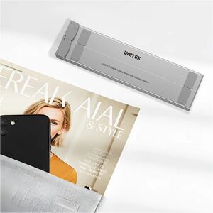 Foldable Laptop Stand with Docking Station (2USB-A 5Gbps + USB-C 5Gbps + HDMI 4K 60Hz + SD/Micro SD + PD 100W)