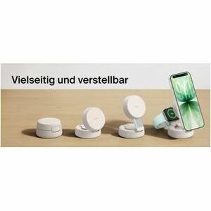 Belkin UltraCharge Pro Induktionsladegerät - Sand - für Qi2-fähiges Gerät, iPhone, Smartwatch, MagSafe-fähiges Gerät, Smar