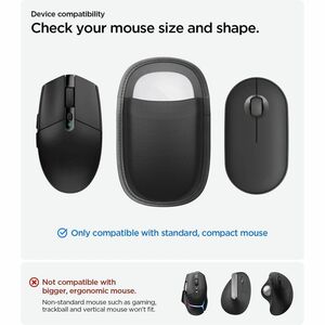 Spigen LD220 Notebook, Tablet, Universal, Backpack, Desk Mouse Holder - Polyurethane Leather, Plastic, MicroFiber - 1 - Bl