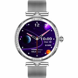 Carneo Seinna HR+ Smart Watch - 11.50 mm Case Thickness - 39.50 mm Case Width - Women - Silver, Rose Gold Body Color - Sil