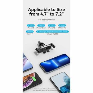 Vention KCEH0 Smartphone, Car, iPhone SmartPhone Holder - 30 mm x 106 mm x 91.8 mm x - ABS, Thermoplastic Polyurethane (TP