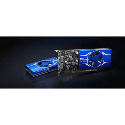 Scheda video AMD Radeon Pro W6400 - 4 GB GDDR6 - mezza altezza - 7680 x 4320 - PCI Express 4.0 x4 - DisplayPort - 2 x Disp