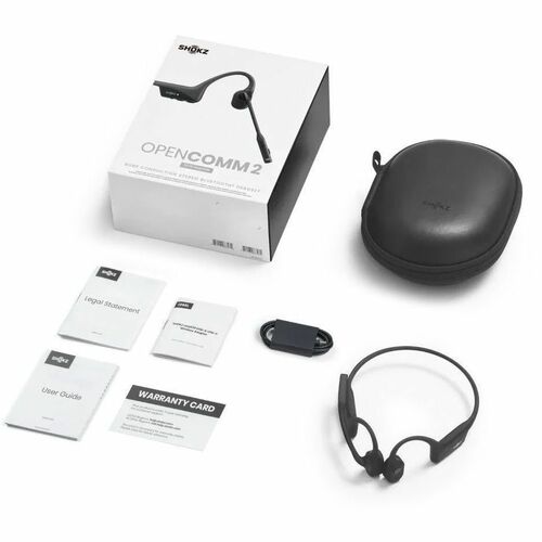 Shokz OpenComm2 Kabellos Hinter dem Kopf, Ohrbügel, Offenes Design, Ohrhörer Stereo Ohrhörerset - Binaural - Offen - 20 Hz