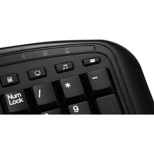 Adesso Tru-Form Media 1500 - Wireless Ergonomic Keyboard and Laser Mouse - USB Membrane Wireless RF 2.40 GHz Keyboard - 10