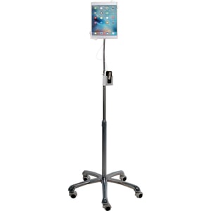 CTA Digital Heavy-Duty Gooseneck Floor Stand for 7-13 Inch Tablets - Up to 13" Screen Support - 58" Height - Floor - Alumi