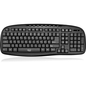 Adesso WKB-1330CB - 2.4 GHz Wireless Desktop Keyboard and Mouse Combo - USB Membrane Wireless RF 2.40 GHz Keyboard - 103 K