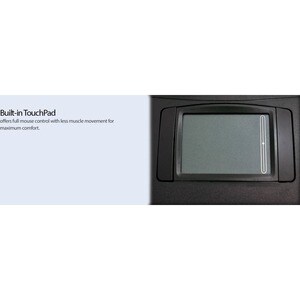 Adesso 2.4GHz Wireless Ergonomic Touchpad Keyboard - Wireless Connectivity - RF - 30 ft - 2.40 GHz - USB Interface - 105 K