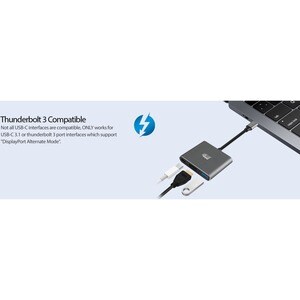 Adesso 3-IN-1 USB-C Multi-Port Docking Station (TAA Compliant) - for TV/Monitor/Projector/Notebook/Smartphone/Tablet - 60 