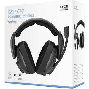 EPOS | SENNHEISER GSP 670 Gaming Headset - Stereo - USB Type A - Wireless - Bluetooth - 32.8 ft - 10 Hz - 23 kHz - Over-th