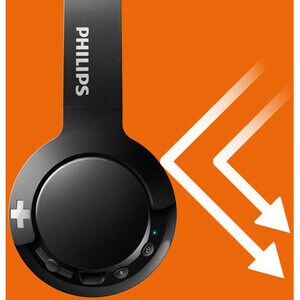 Philips BASS+ SHB3075BK/00 Wireless Over-the-head Stereo Headset - Black - Binaural - Supra-aural - 1000 cm - Bluetooth - 
