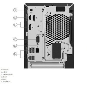 Lenovo ThinkCentre M70t 11DA002SME Desktop Computer - Intel Core i7 10th Gen i7-10700 Octa-core (8 Core) 2.90 GHz - 8 GB R