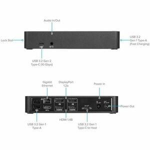 Targus USB-C Universal DV4K Docking Station with 100W Power Delivery - for Notebook - USB 3.2 (Gen 1) Type C - 2 Displays 