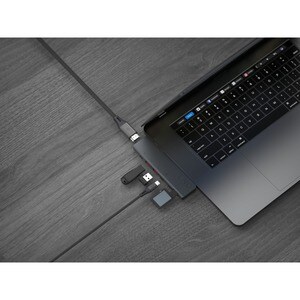 LINQ LQ48012 USB Type C Docking Station for Notebook/Tablet/Monitor - Memory Card Reader - SD, microSD - 100 W - 2 Display