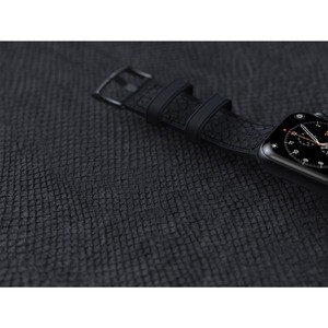 Njord Vindur SL14120 Smartwatch-Band - 1 - Grau - Silikon, Edelstahl, Veganes Kunstleder, Lachsleder