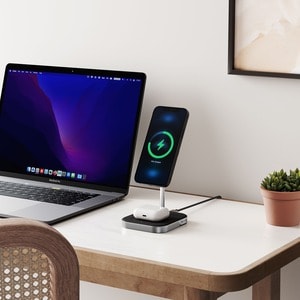 Alogic MagSpeed 2-in-1 Wireless Charging Station - Magnetic, Fast Charge Mode, Safety, LED Indicator - 1