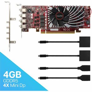 VisionTek AMD Radeon RX 550 Graphic Card - 4 GB GDDR5 - Full-height - 3840 x 2160 - 1.07 GHz Core - 128 bit Bus Width - PC