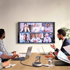 StarTech.com USB-C Speakerphone Docking Station, Mini Portable Conference Speaker/Audio Dock, VGA/4K HDMI, USB Hub, Teams/