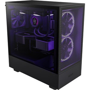 NZXT H5 Flow Gaming Computer Case - ATX Motherboard Supported - Galvanized Cold Rolled Steel (SGCC), Tempered Glass - Blac